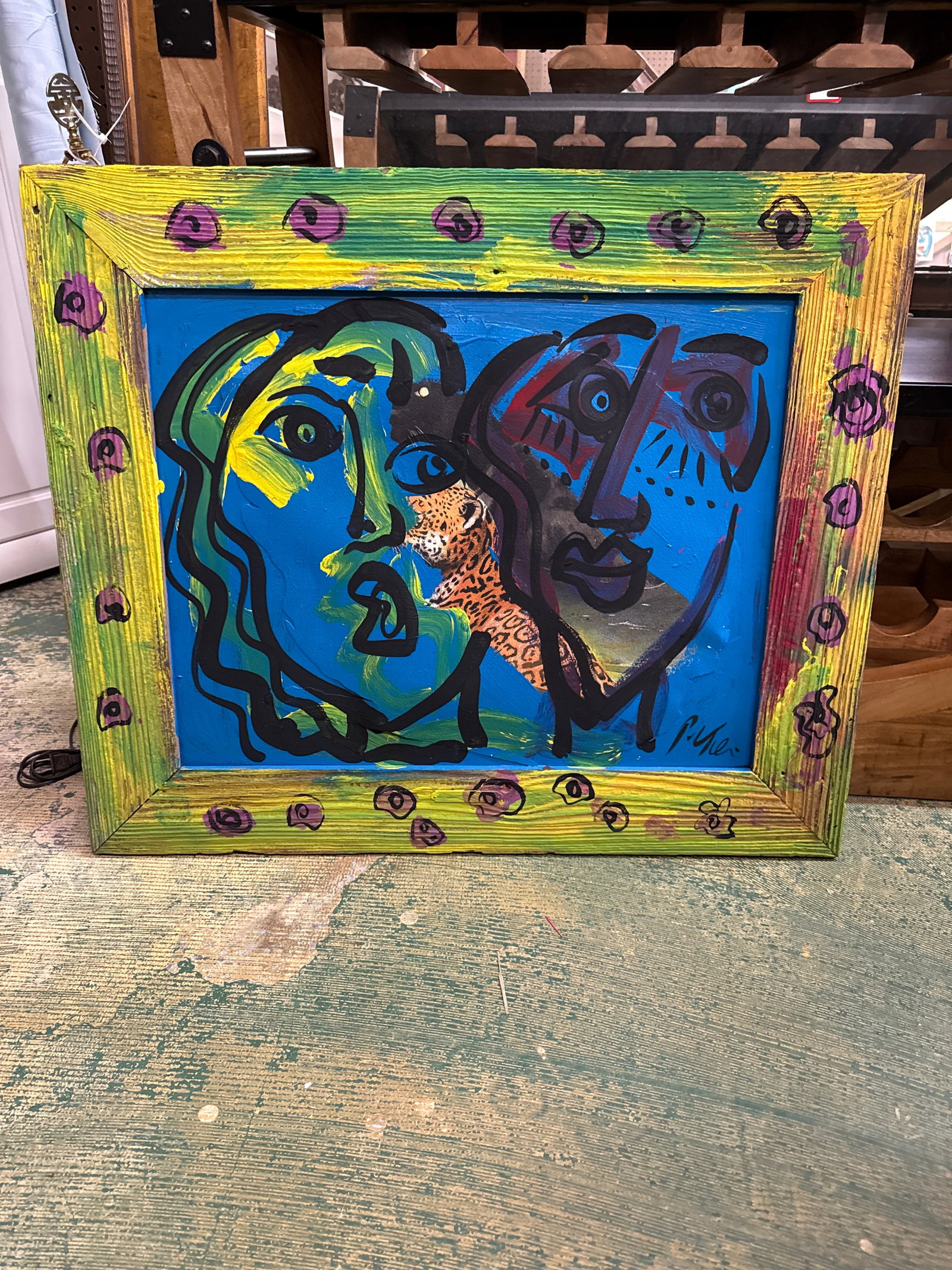 1970s Peter Keil Mixed Media Abstract Colorful Painting - 2