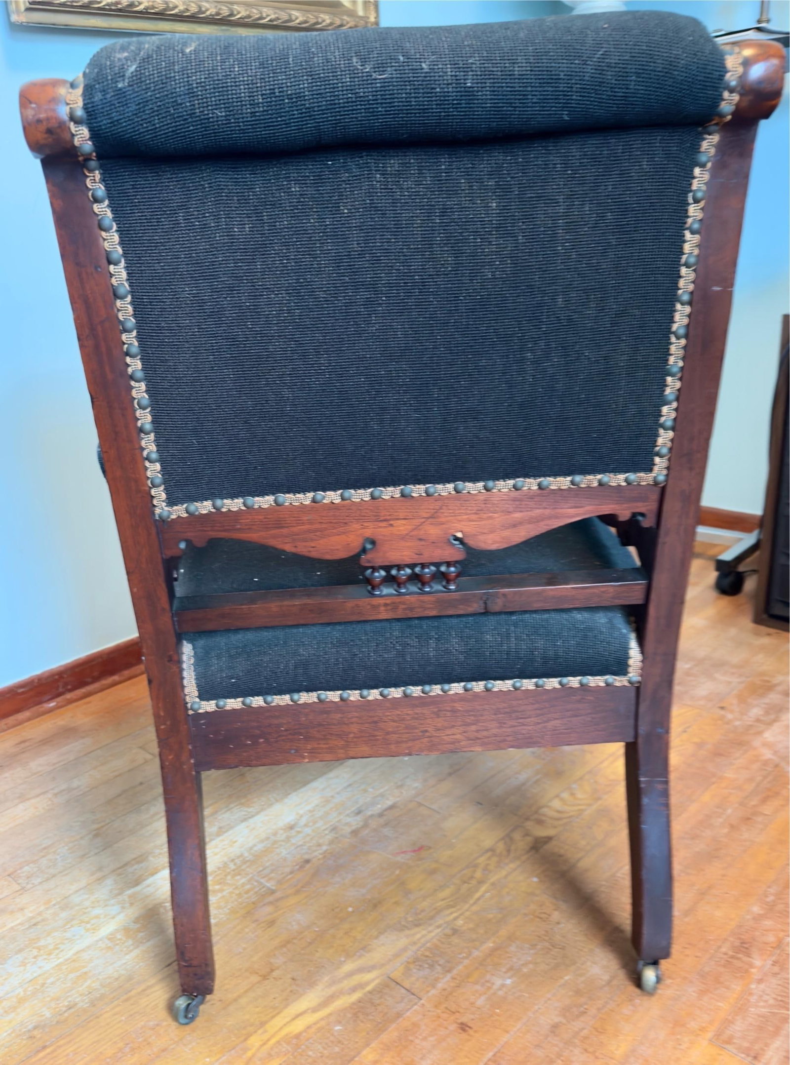 Antique Eastlake Style Victorian Needlepoint Armchair - 3