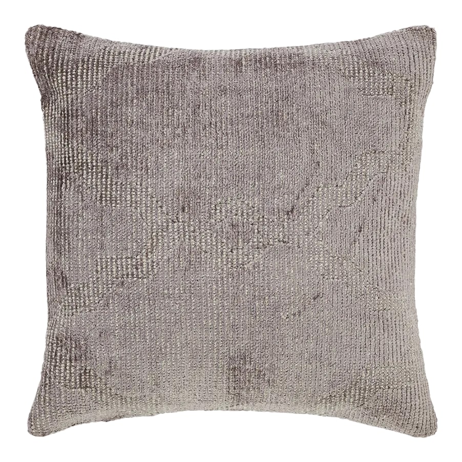 Modern Boho Mauve Throw Pillow: This new Accent Pillow of East-meets-West design aesthetic showcases a geometrical design with predominant mauve color. Hand-made, using either 100% premium wool. This pillow measure: 22" x 22". Condi