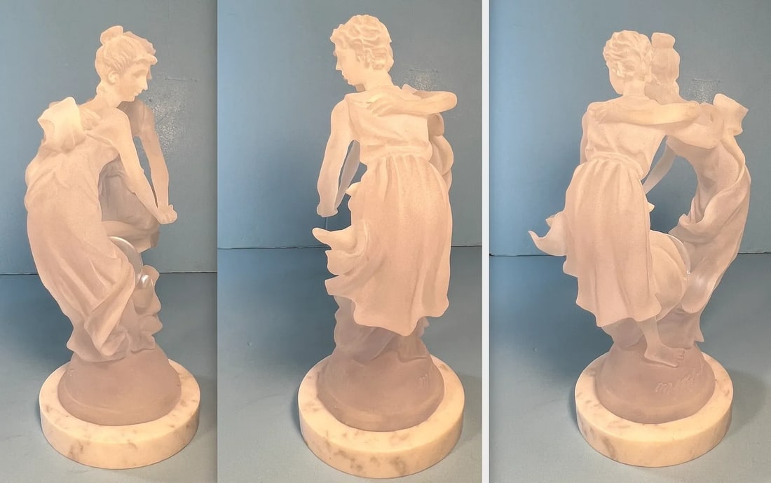Frosted Lucite Sculpture Dancers Signed Kozlowski - 11