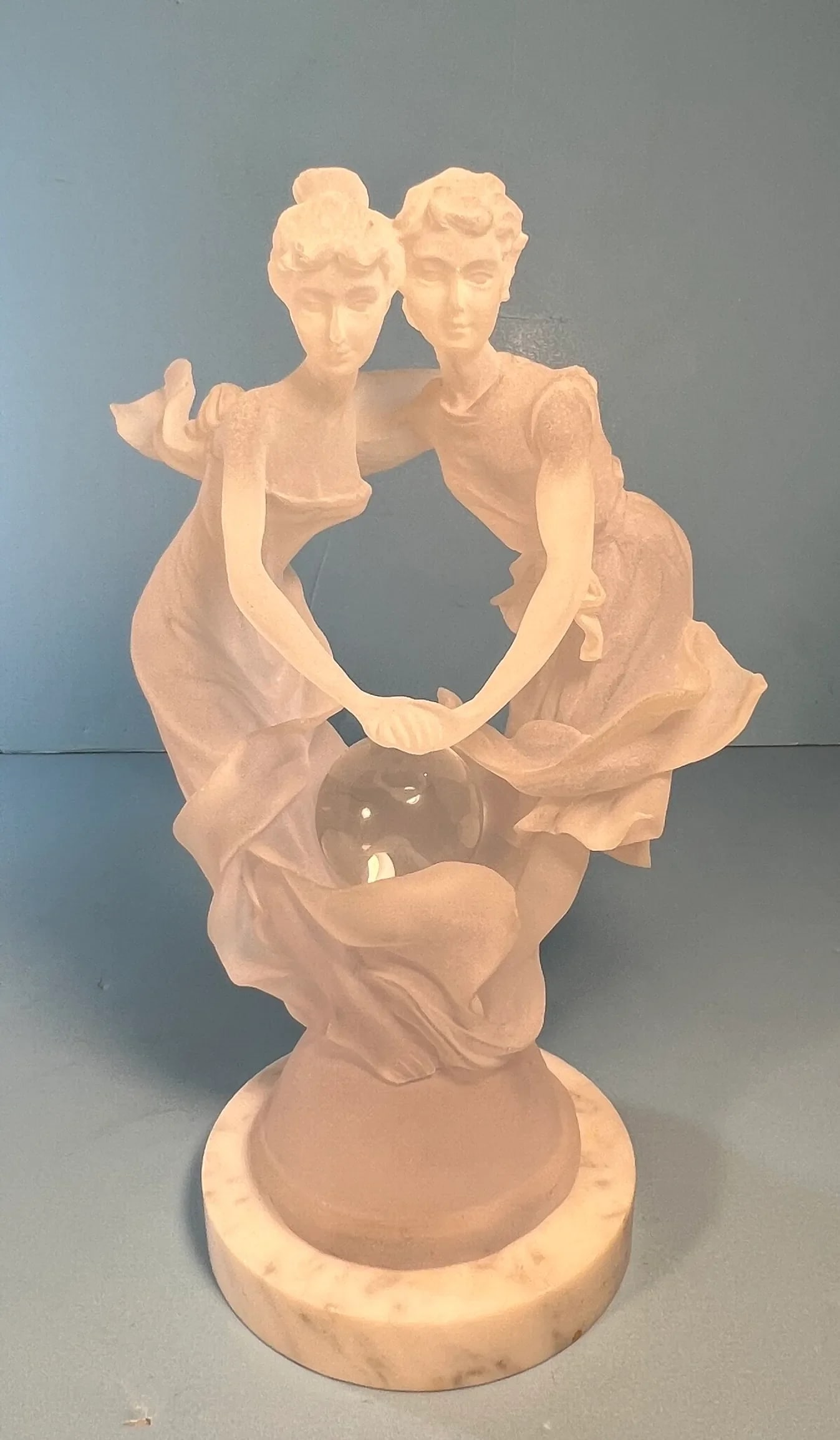 Frosted Lucite Sculpture Dancers Signed Kozlowski - 7