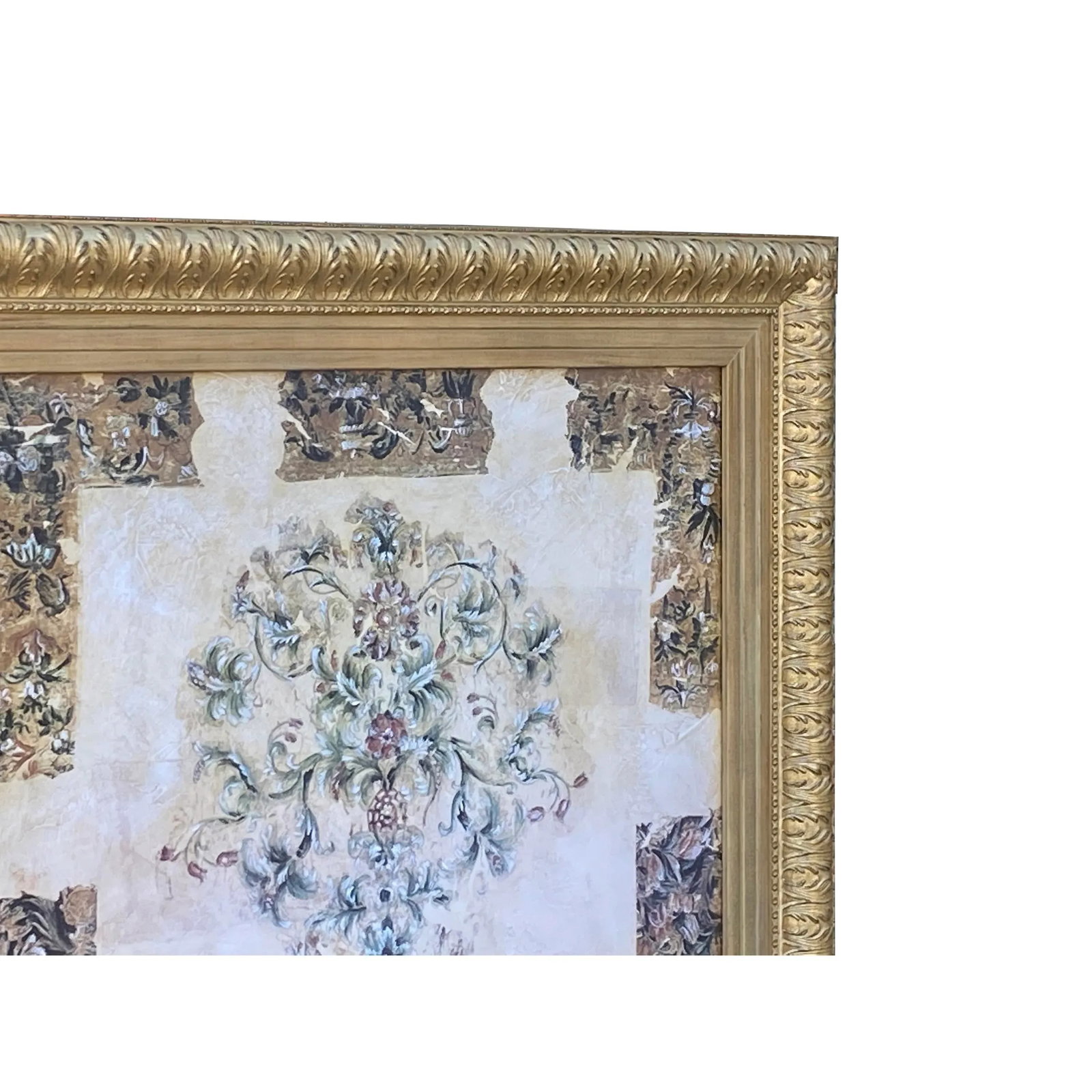Large Wood Matte Light Gold Framed Artistic Graphic Wall Art - 10