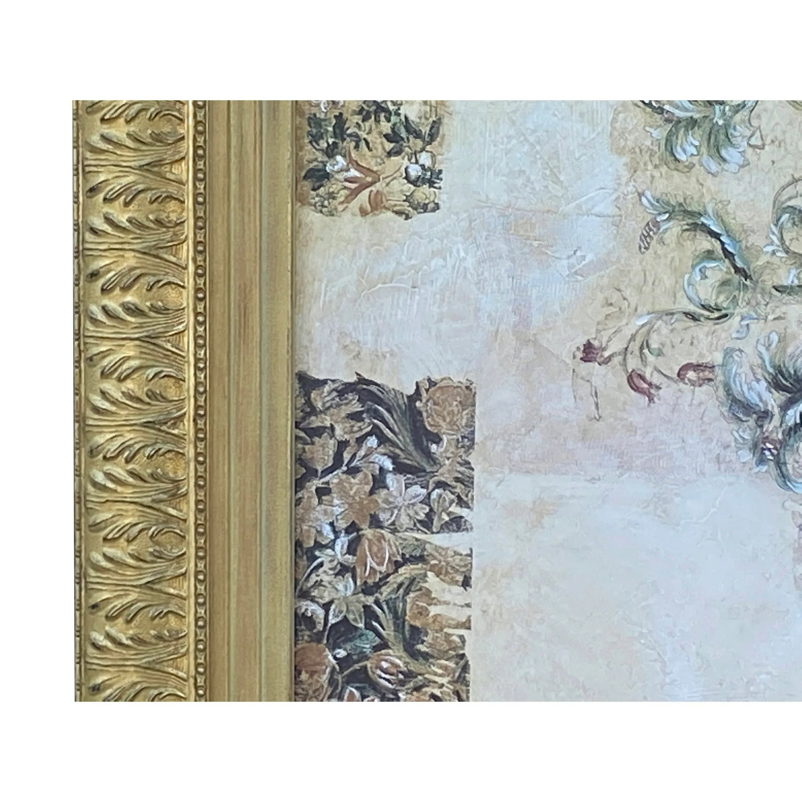 Large Wood Matte Light Gold Framed Artistic Graphic Wall Art - 4
