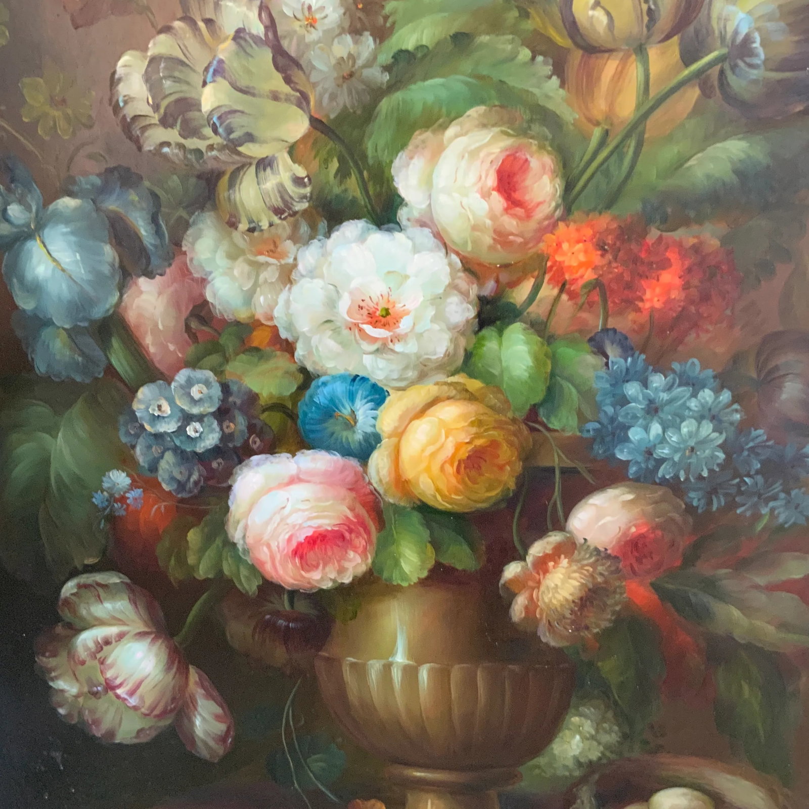 Vibrant Dutch Still Life Painting on Board - 2