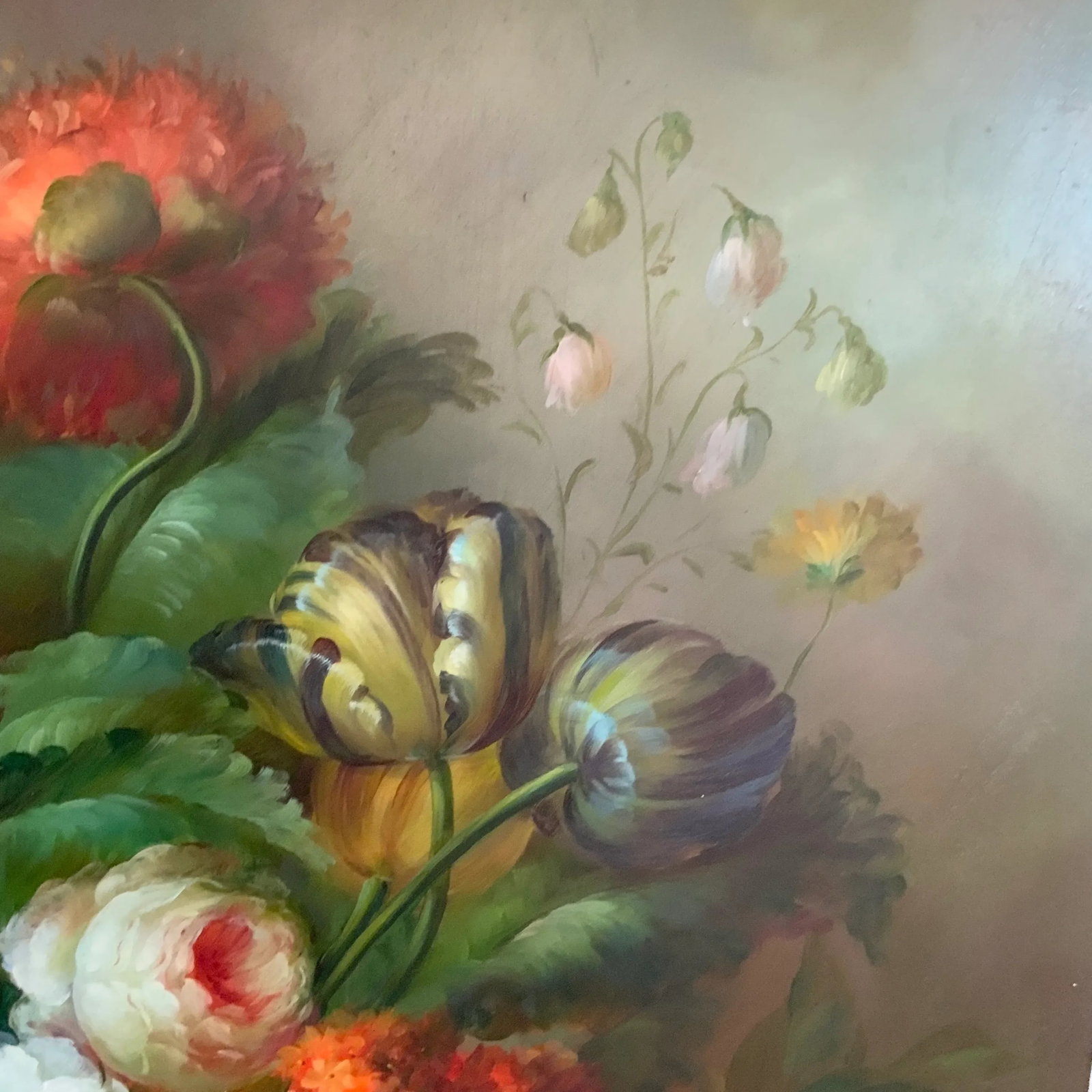 Vibrant Dutch Still Life Painting on Board - 4