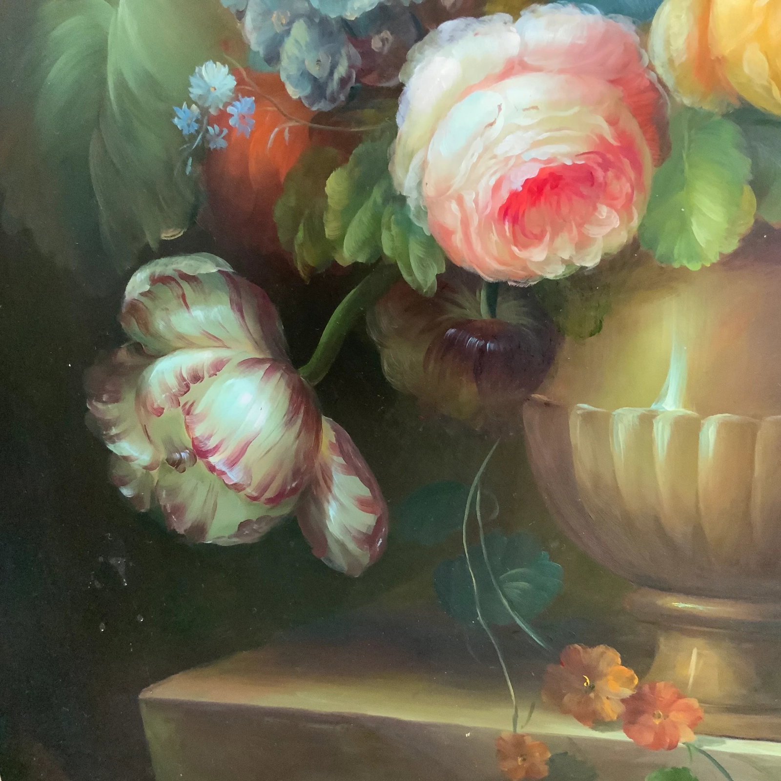 Vibrant Dutch Still Life Painting on Board - 5