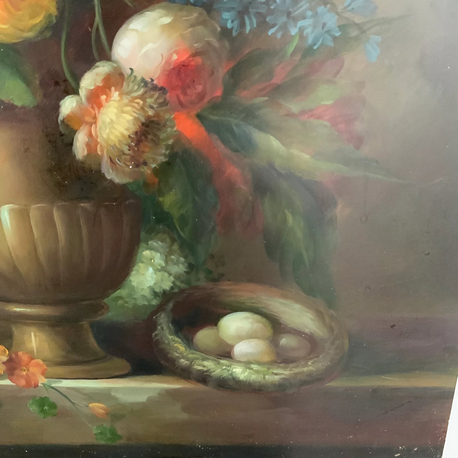 Vibrant Dutch Still Life Painting on Board - 6