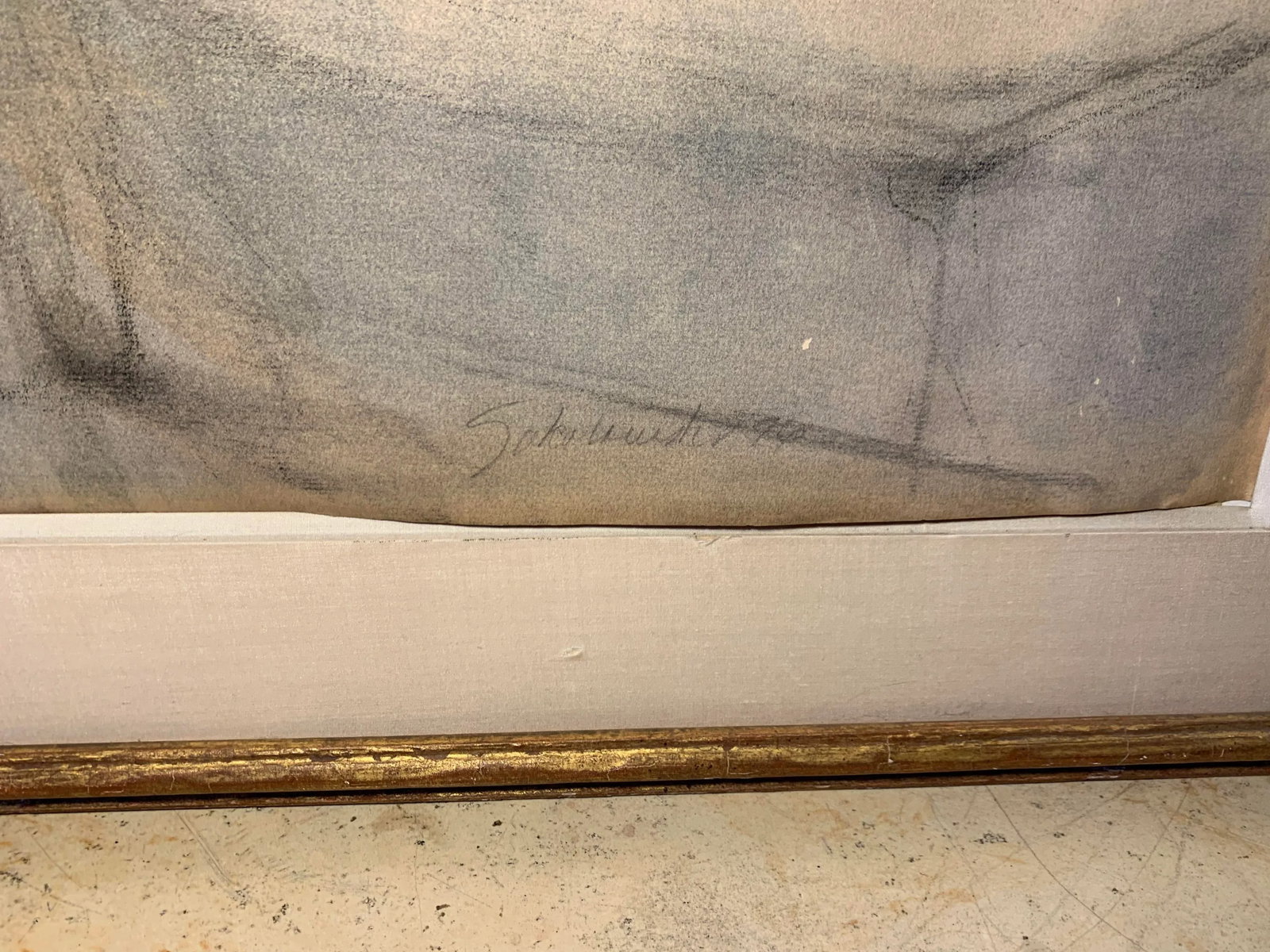 1980s Kraushaar Galleries New York Vintage Mixed-Media Drawing - 2