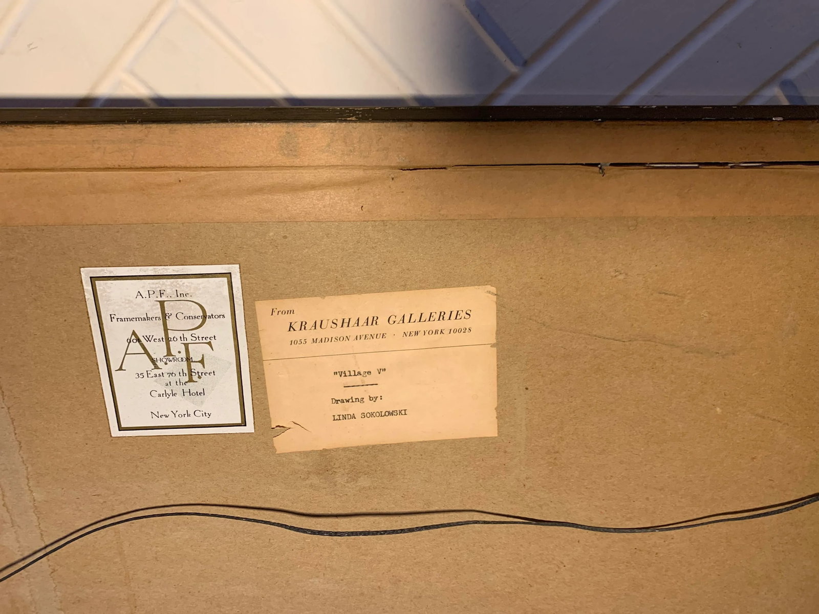 1980s Kraushaar Galleries New York Vintage Mixed-Media Drawing - 3