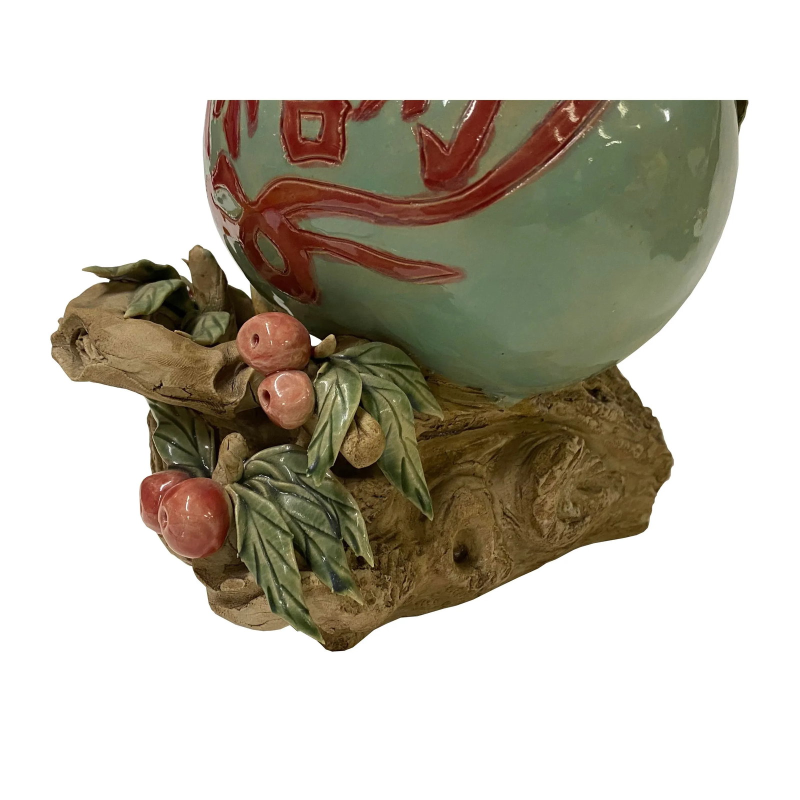 Handmade Light Green Ceramic Artistic Gourd Figure Display Art - 9