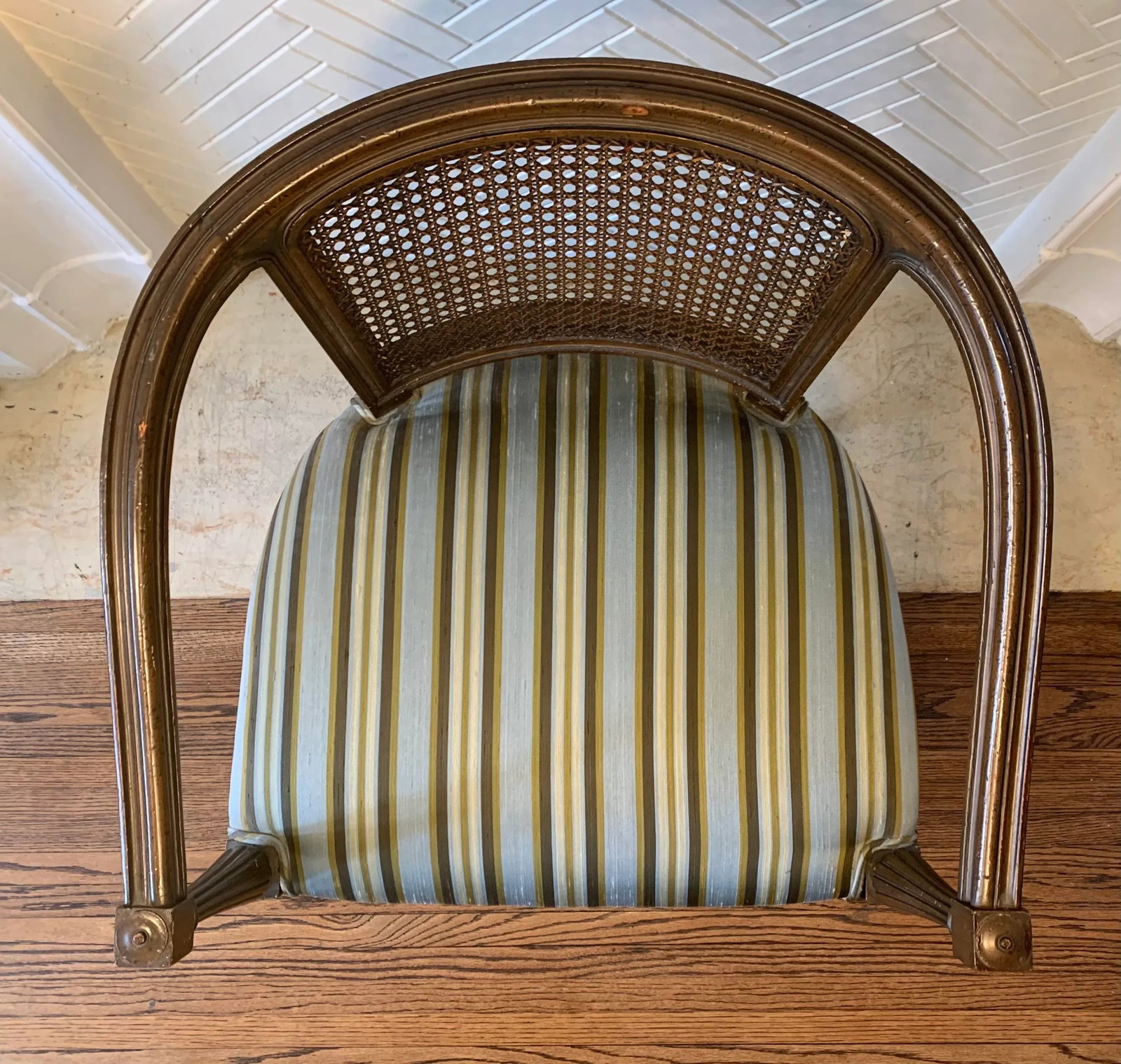 Vintage Cane Back Tub Chair - 3