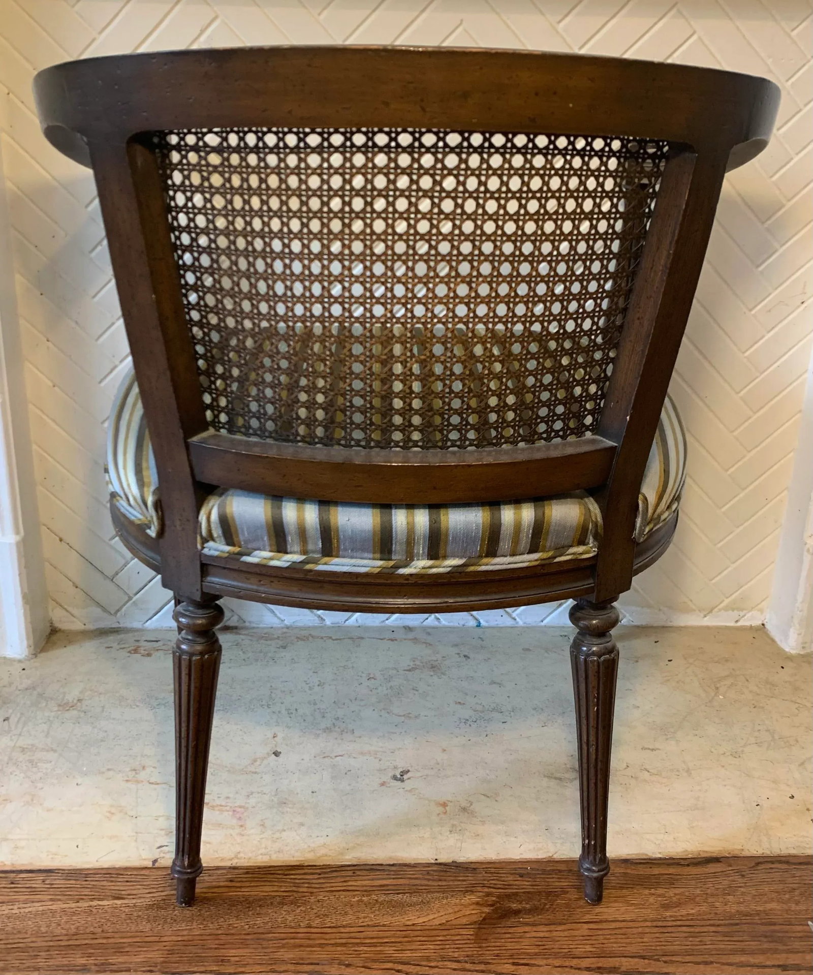 Vintage Cane Back Tub Chair - 5
