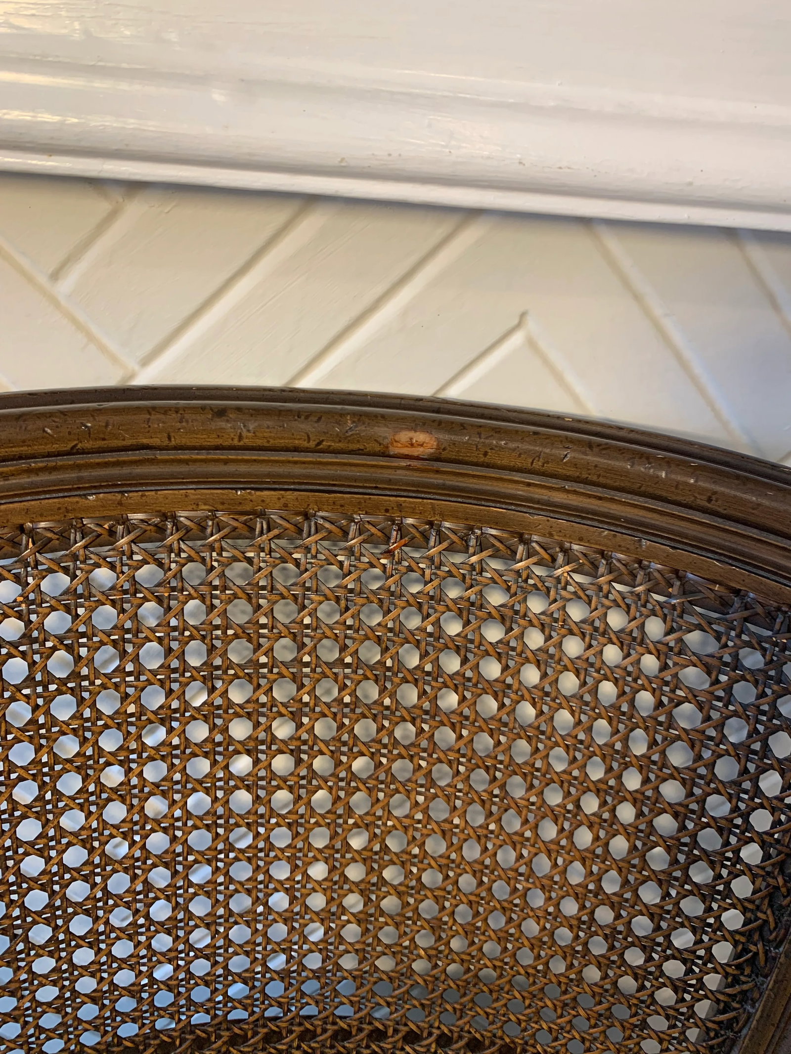 Vintage Cane Back Tub Chair - 9