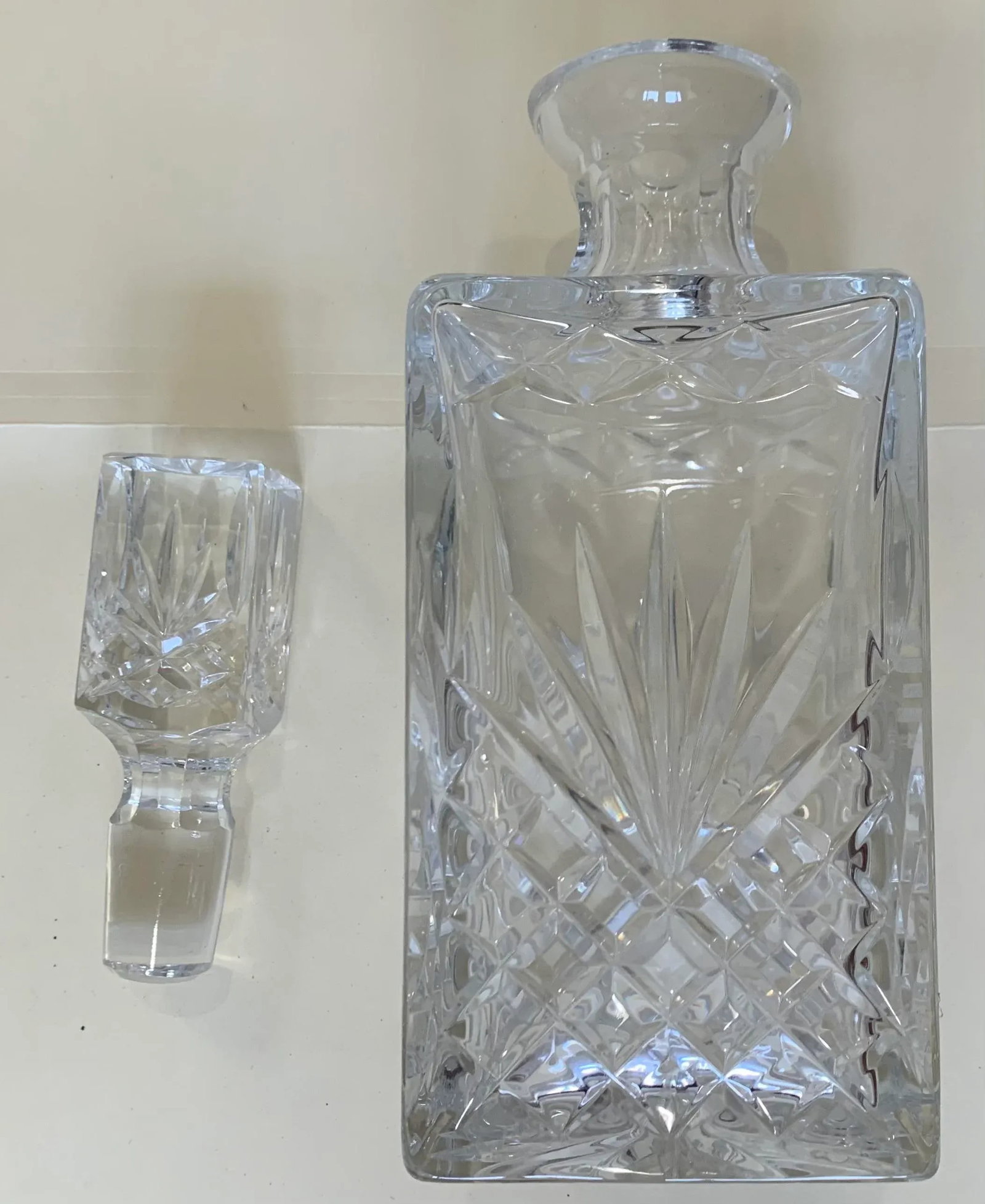 Mid 20th Century Vintage Cut Glass Decanter - 4