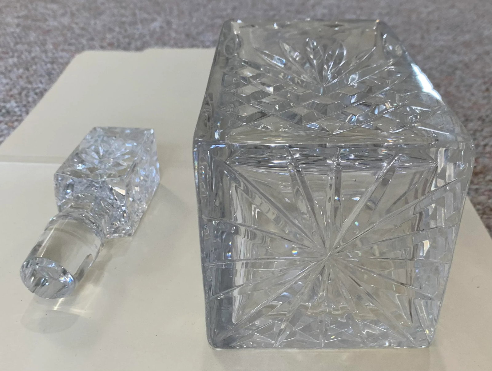 Mid 20th Century Vintage Cut Glass Decanter - 6