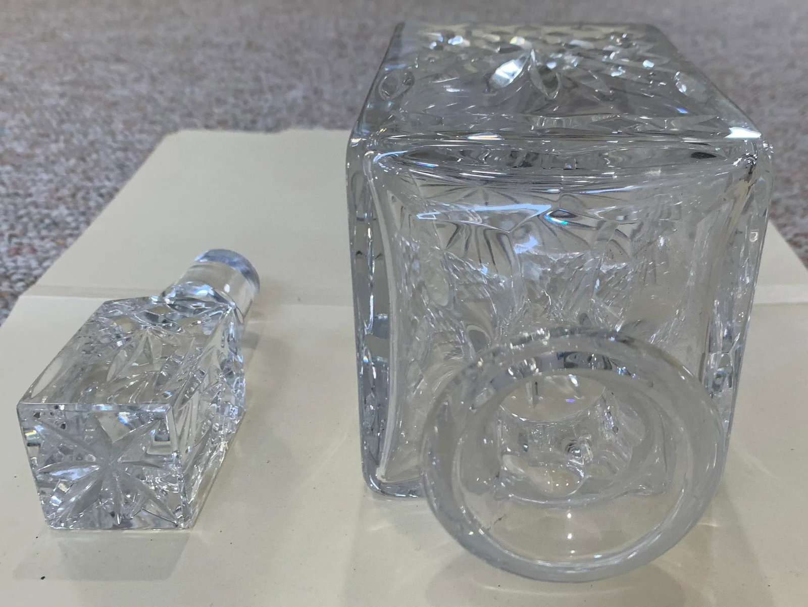 Mid 20th Century Vintage Cut Glass Decanter - 7