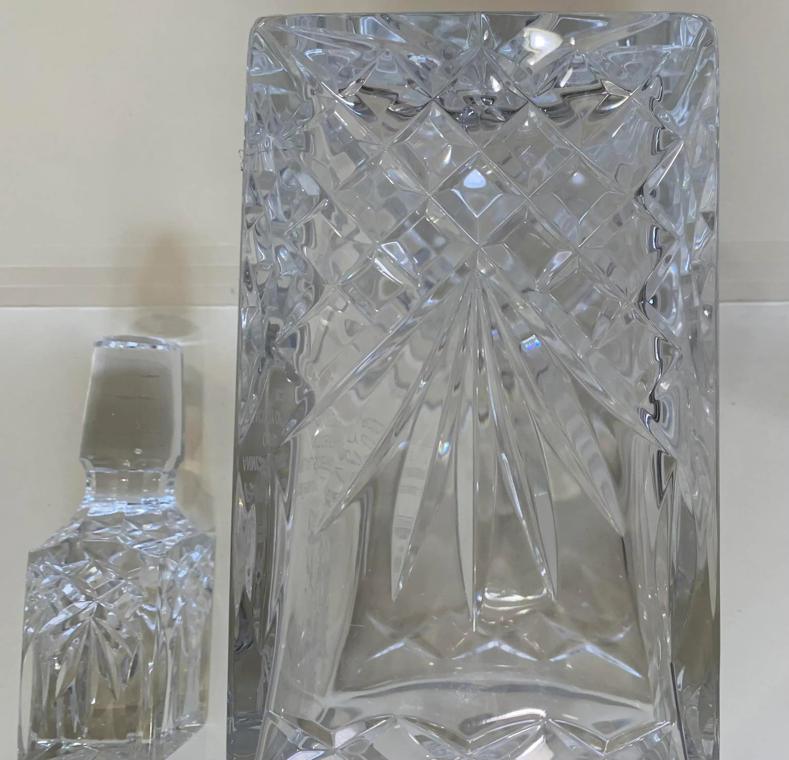 Mid 20th Century Vintage Cut Glass Decanter - 8