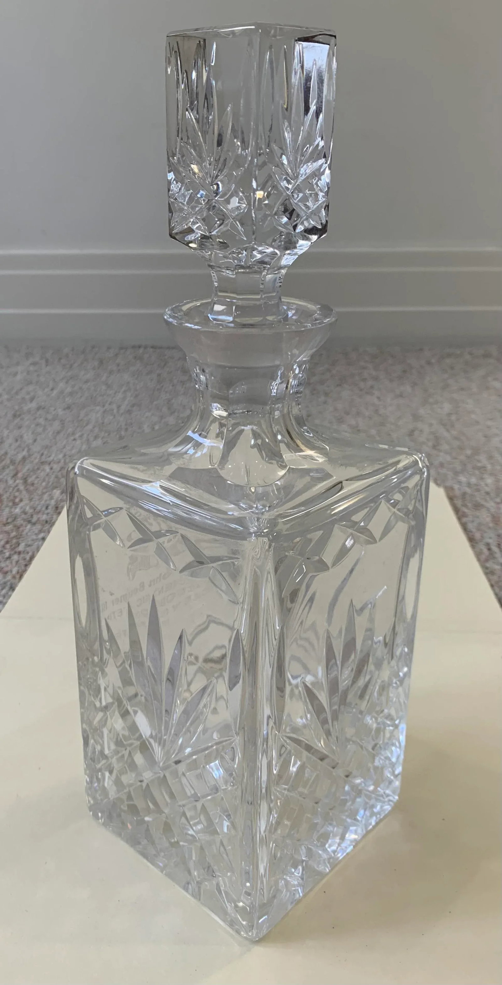 Mid 20th Century Vintage Cut Glass Decanter - 9