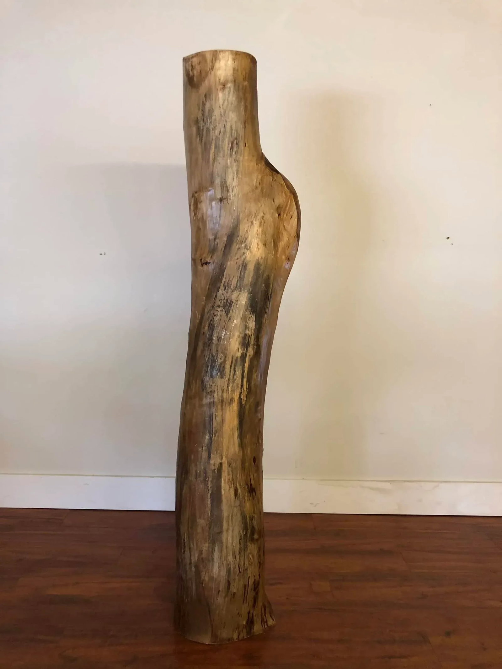 Large Guanlin Carved Wood Statue - 8