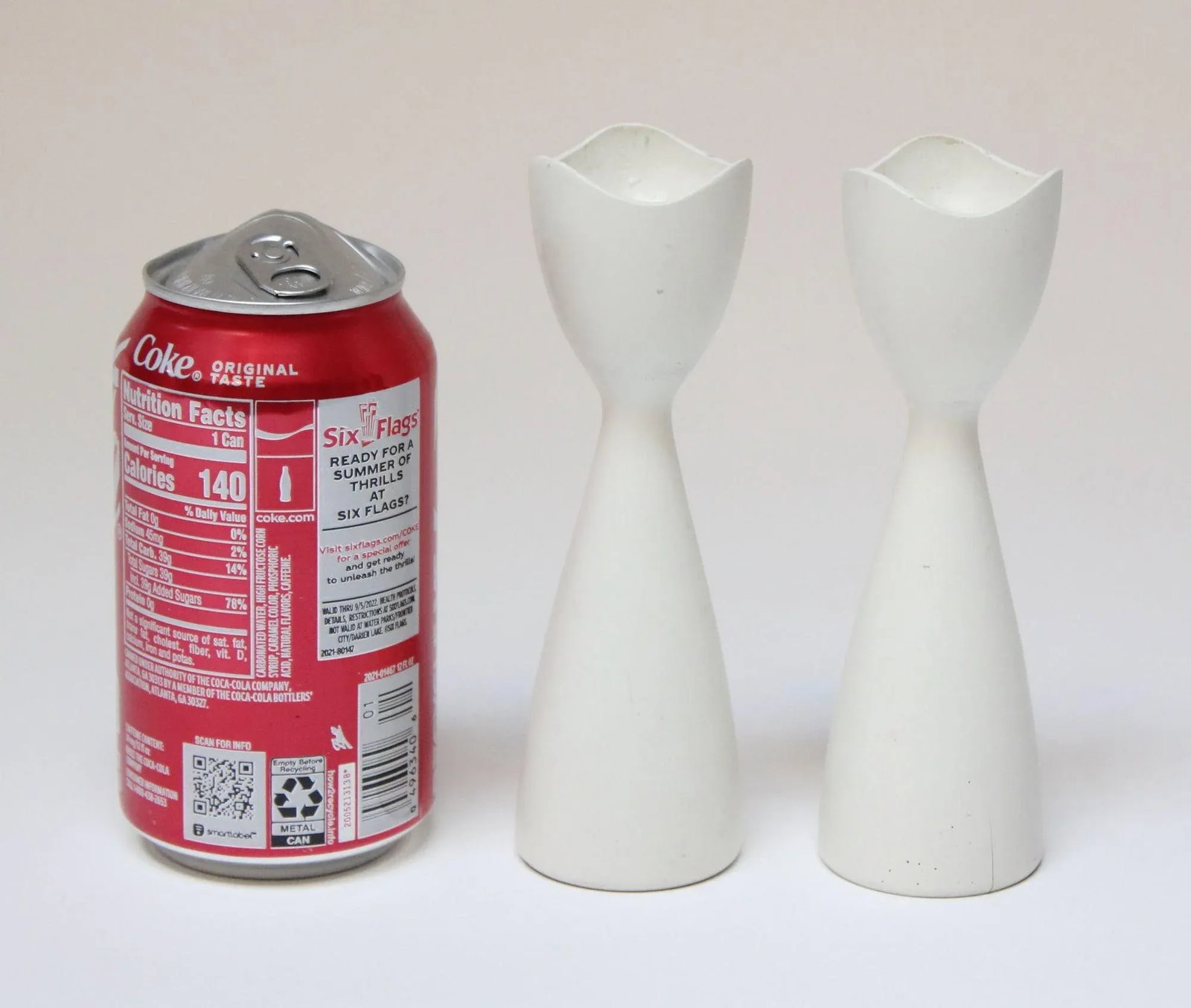 Petite Danish Modern White Candlesticks - 6