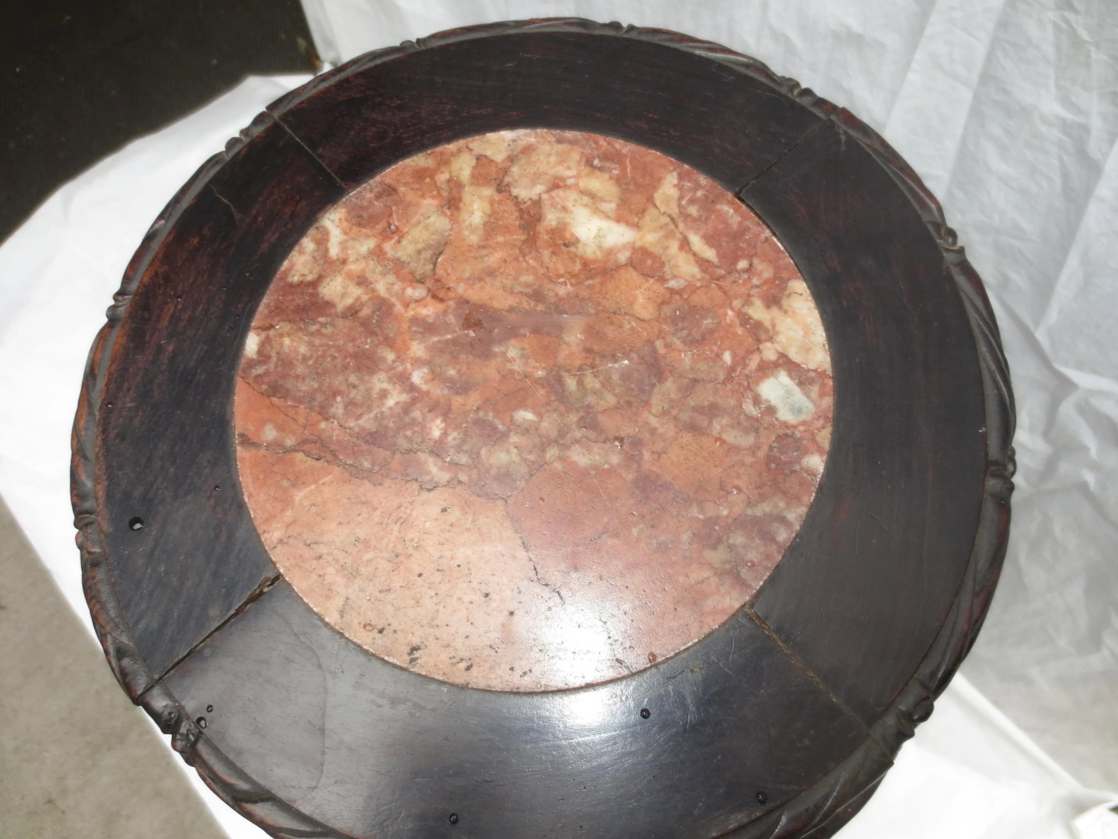 Antique Chinese Vase/Pedestal Table Circa 1920s - 3