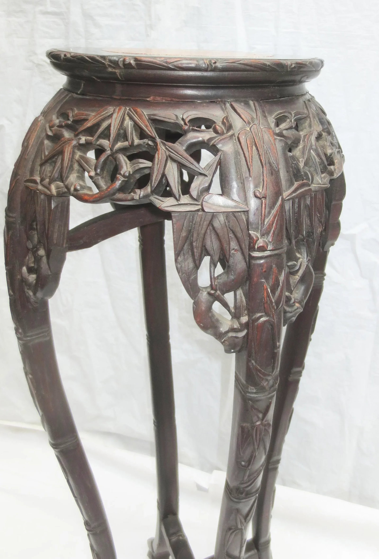 Antique Chinese Vase/Pedestal Table Circa 1920s - 4
