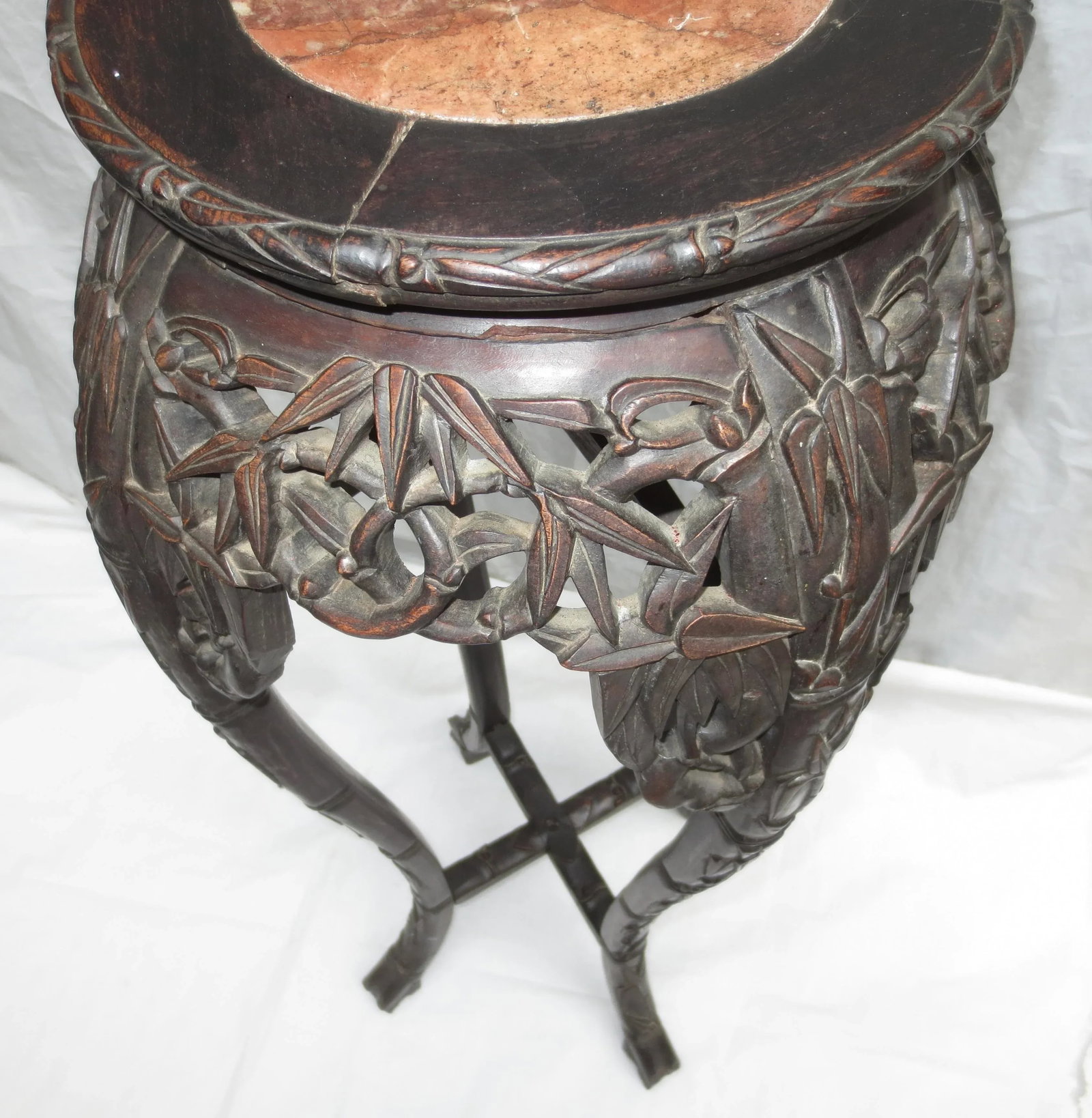 Antique Chinese Vase/Pedestal Table Circa 1920s - 7