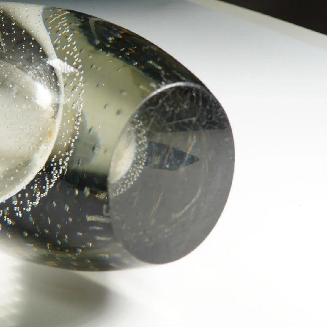 Vintage Art Glass Vase by Gunnel Nyman for Nuutajarvi Notsio 1940s - 6