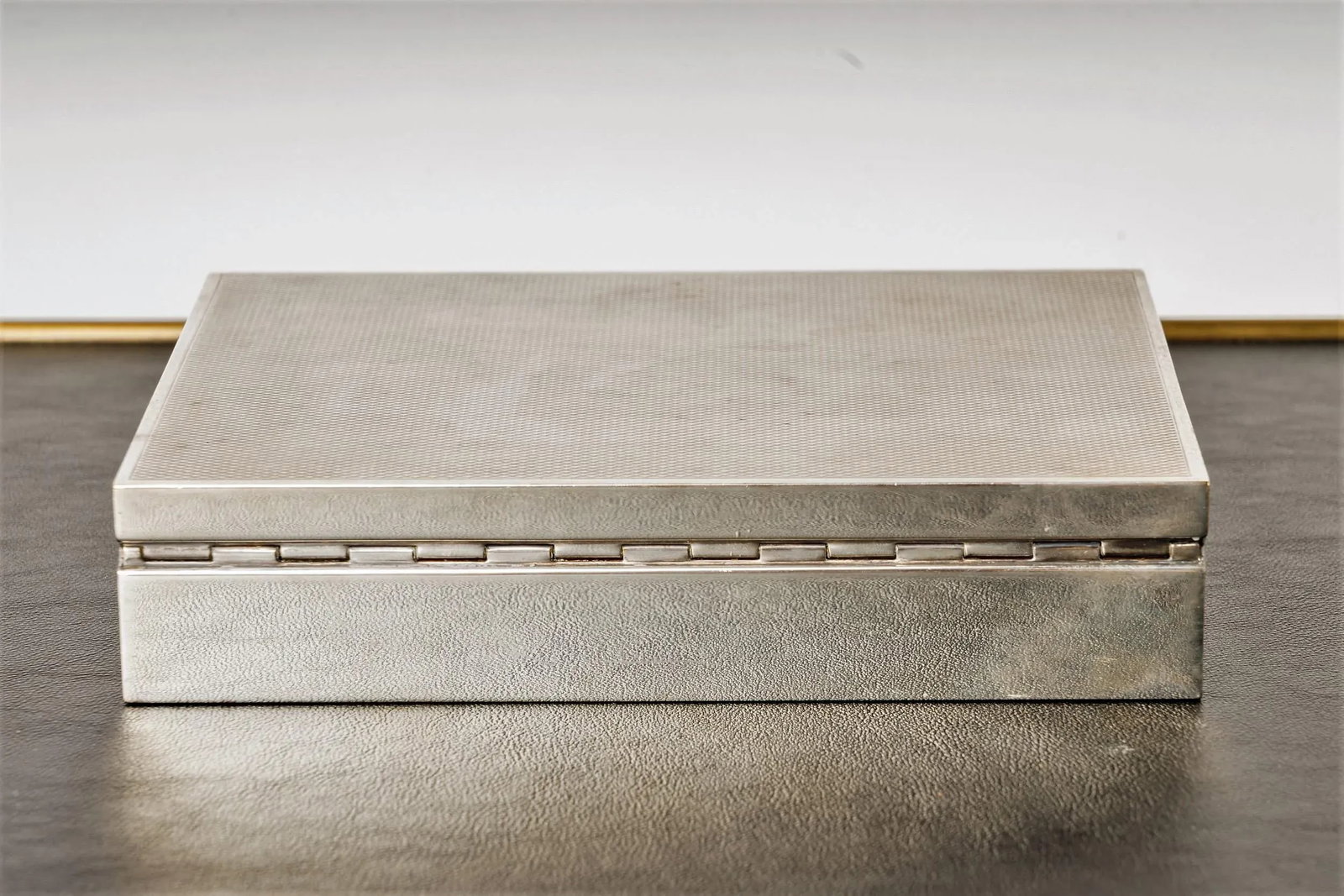 Midcentury French Etched Silver Plated Brass Decorative Box by Ravinet d'Enfert - 3