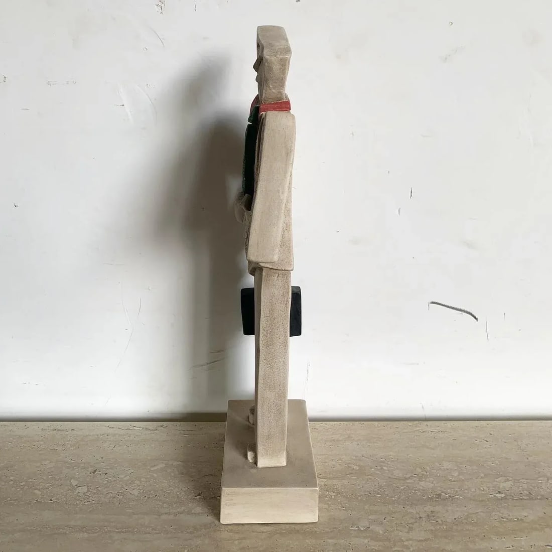 Postmodern Sculpted Business Man With Green Tie and Briefcase - 5