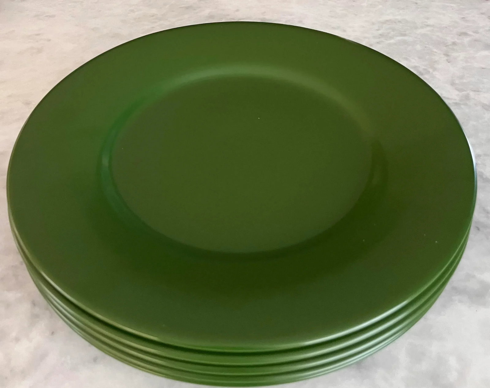 Set of 5 Gien France Green Charger Plates - 2
