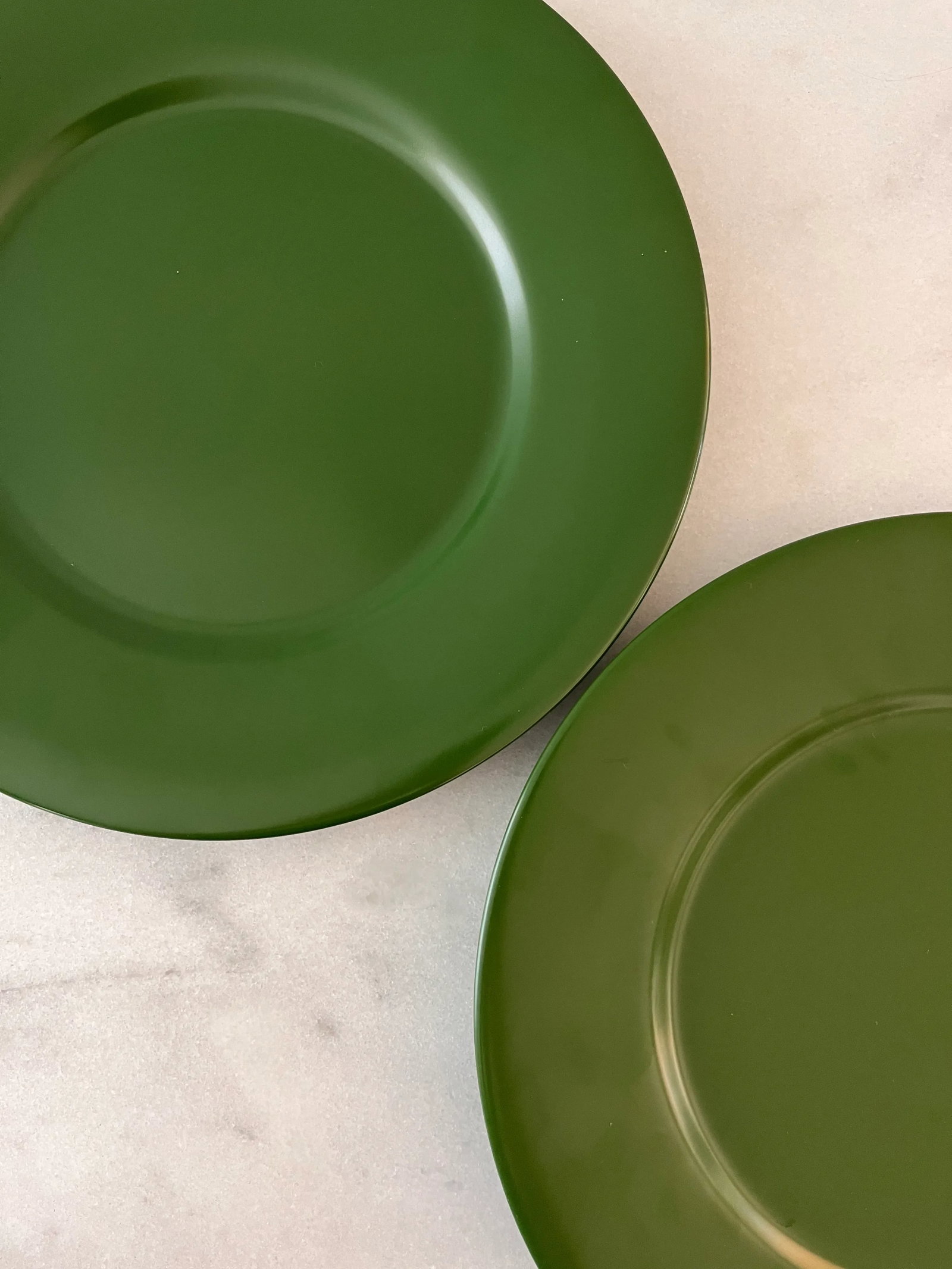 Set of 5 Gien France Green Charger Plates - 8