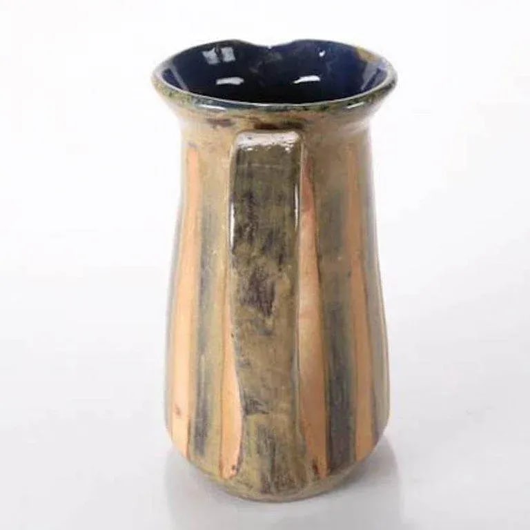 Mid-Century Modern Hand-Thrown and Glazed Studio Pottery Pitcher - 3