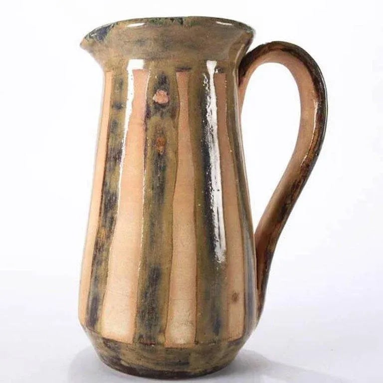 Mid-Century Modern Hand-Thrown and Glazed Studio Pottery Pitcher - 4