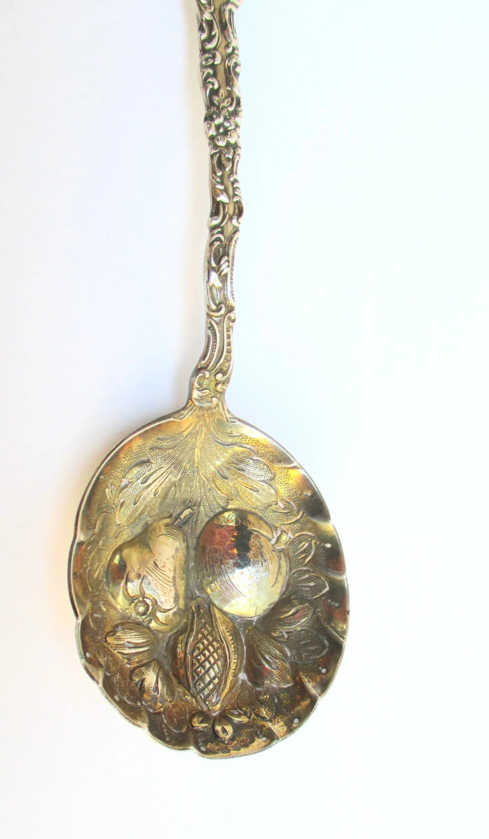 Sterling Silver Berry Spoon Circa 1900 by Spencer - 2