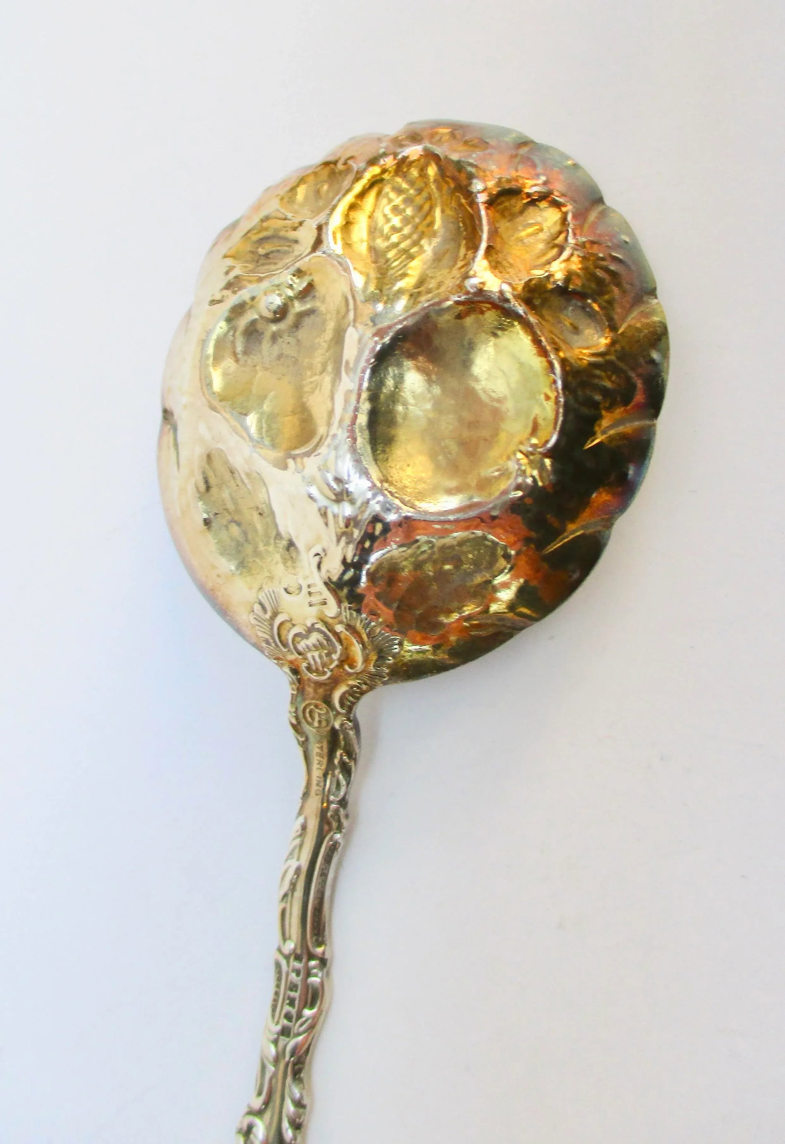 Sterling Silver Berry Spoon Circa 1900 by Spencer - 4