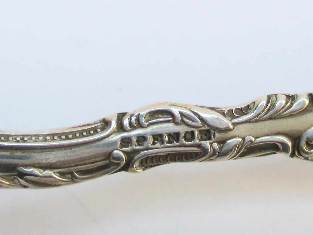 Sterling Silver Berry Spoon Circa 1900 by Spencer - 5