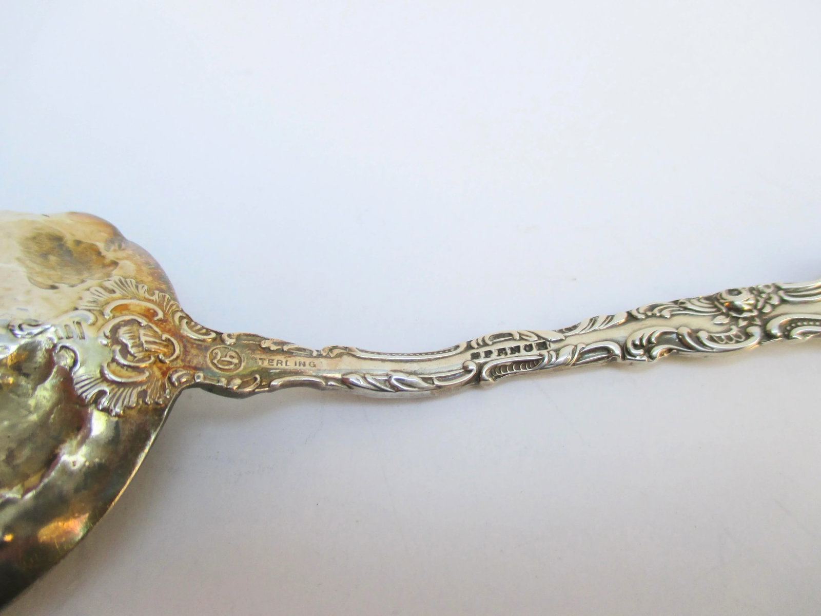 Sterling Silver Berry Spoon Circa 1900 by Spencer - 6