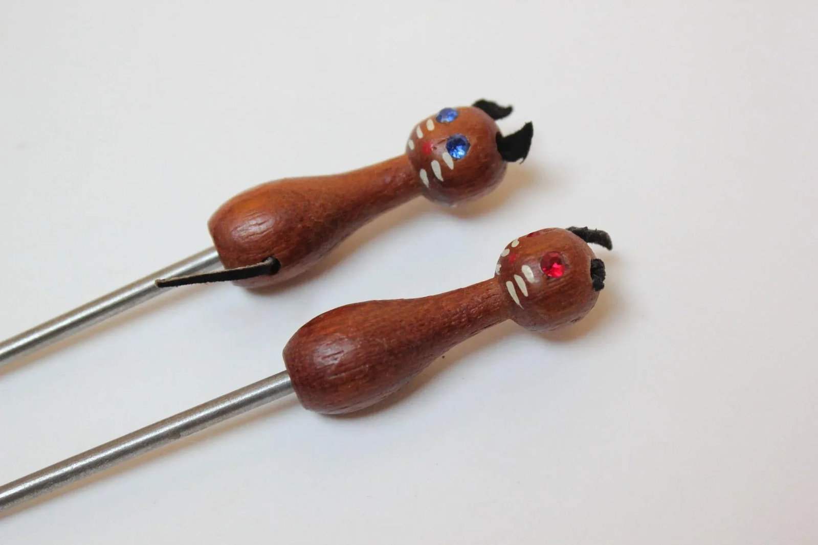 Danish Modern Teak Cat and Fish Cocktail/Hors d'Oeuvres Picks - 12