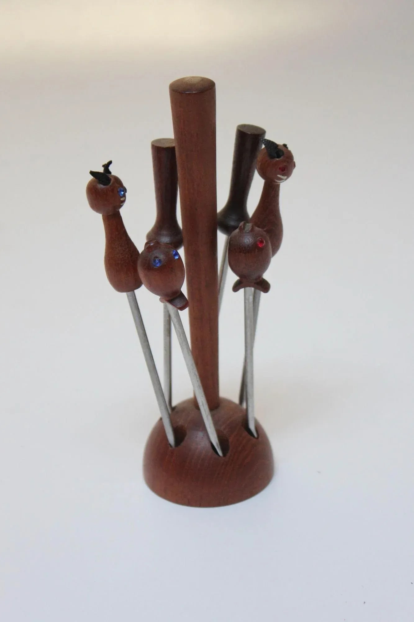 Danish Modern Teak Cat and Fish Cocktail/Hors d'Oeuvres Picks - 2