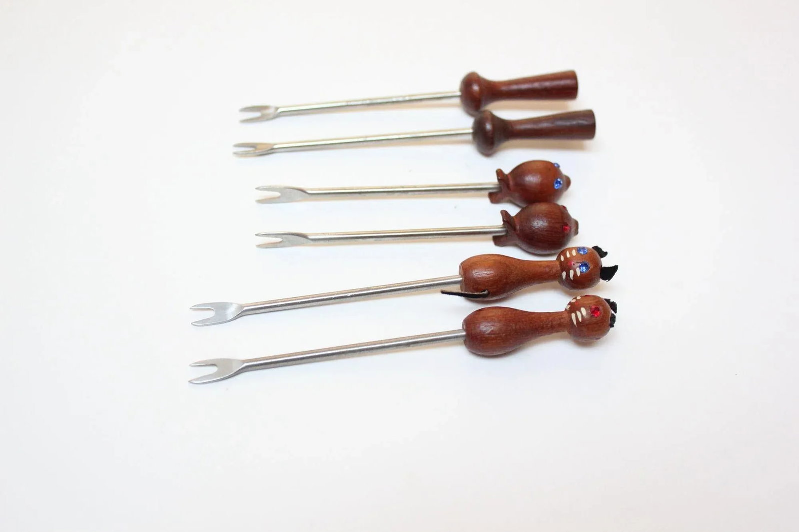 Danish Modern Teak Cat and Fish Cocktail/Hors d'Oeuvres Picks - 3