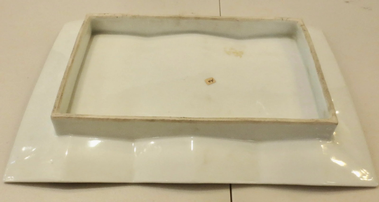 Chinese Blue and White Porcelain Serving Tray Vintage 80s - 4