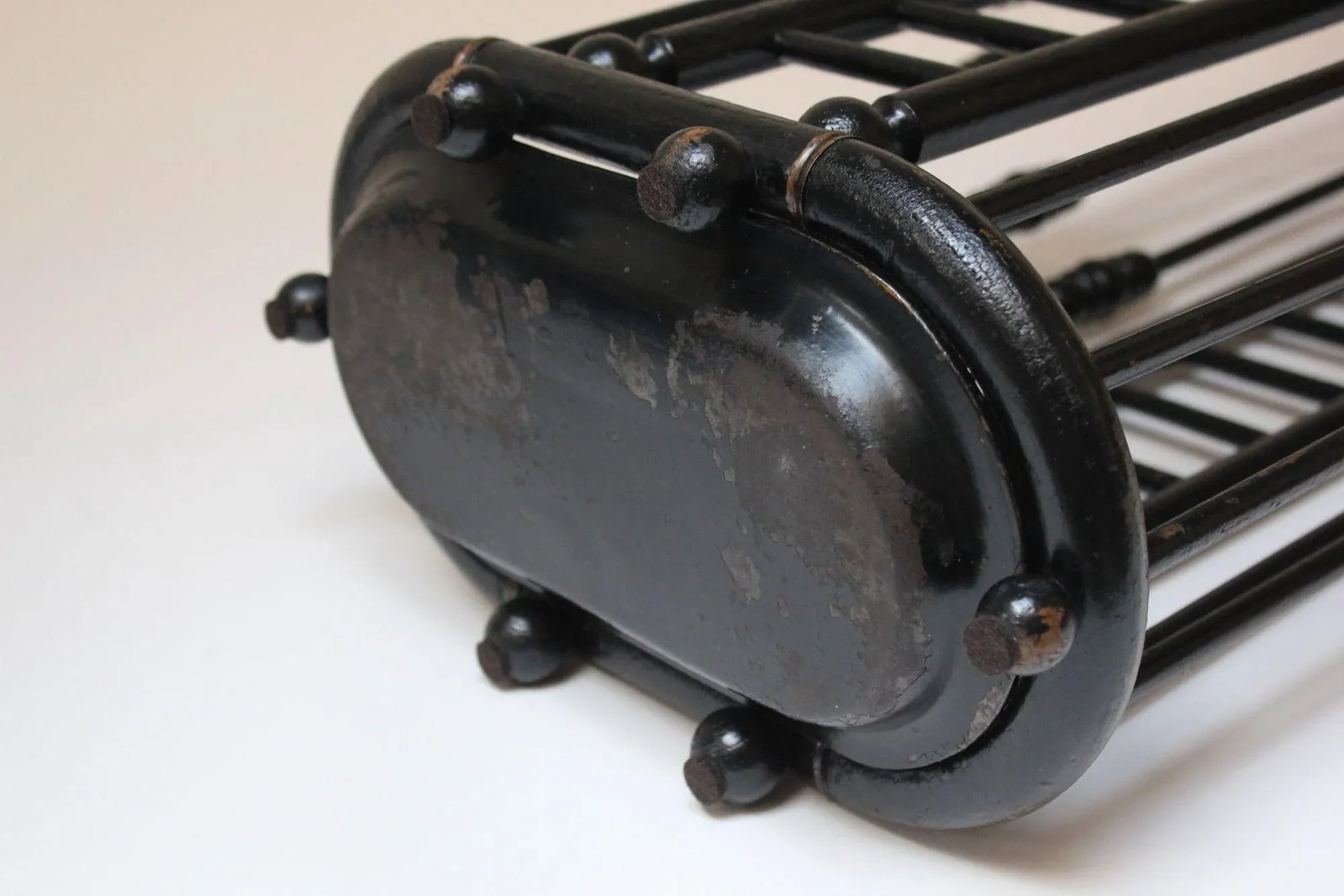 Arts and Crafts Stick and Ball Form Ebonized Umbrella Stand - 11