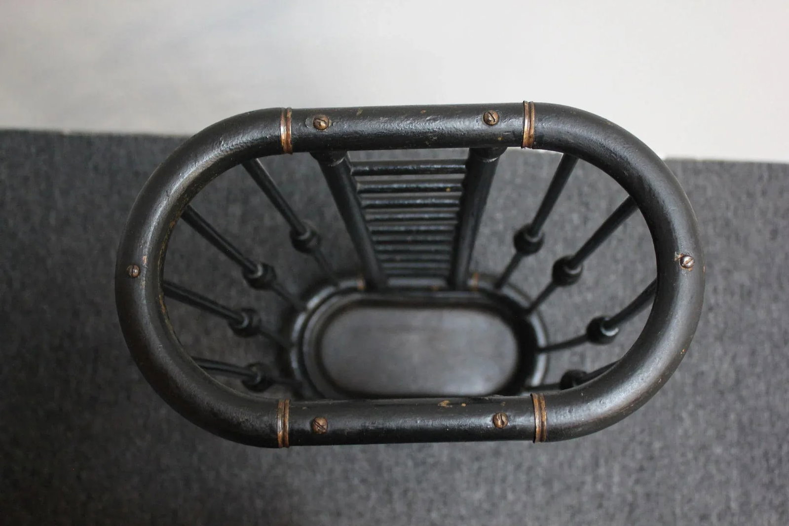 Arts and Crafts Stick and Ball Form Ebonized Umbrella Stand - 5