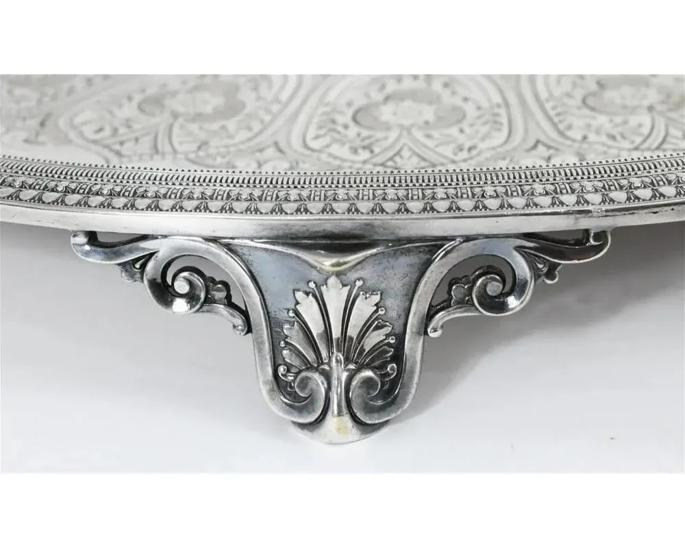 Late 19th Century Tiffany and Co. Silver Soldered Tray Plateau by Edward Moore - 4
