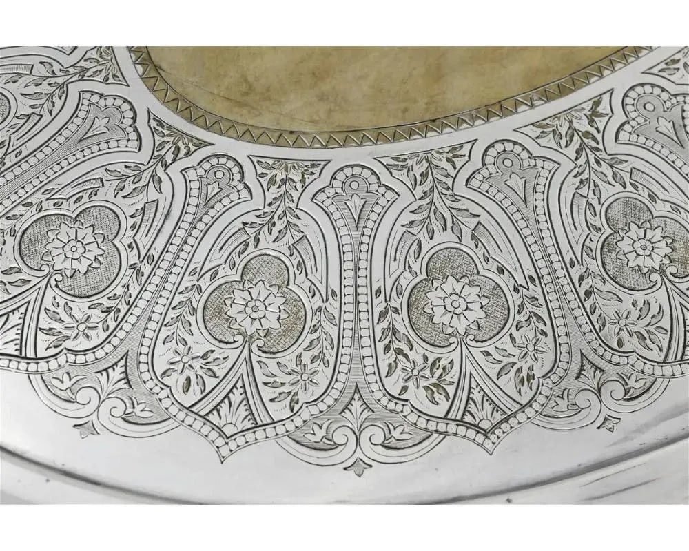Late 19th Century Tiffany and Co. Silver Soldered Tray Plateau by Edward Moore - 7