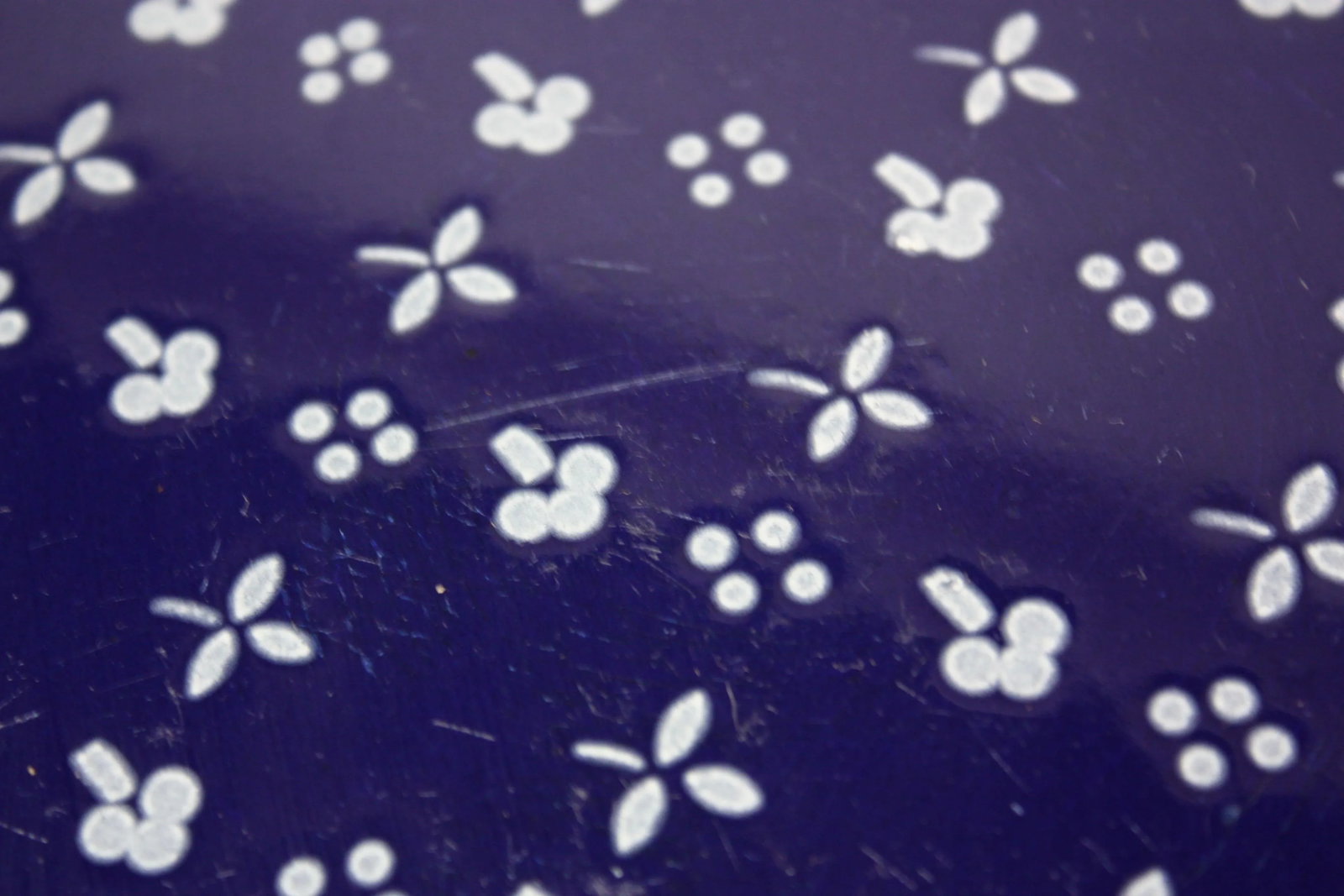 Set of Four Scandinavian Modern Indigo Enamel Trivets / Plates - 10