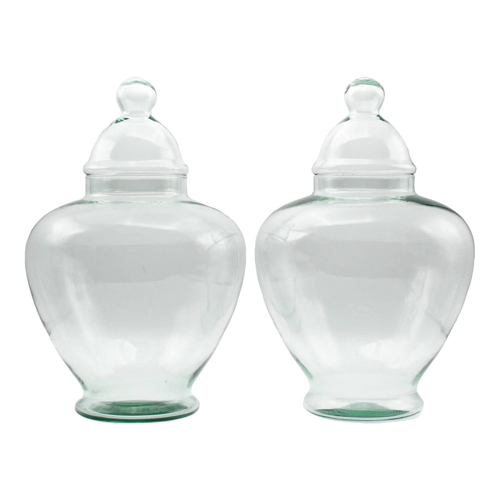 French Glass Apothecary Jars, a Pair (1 of 6)
