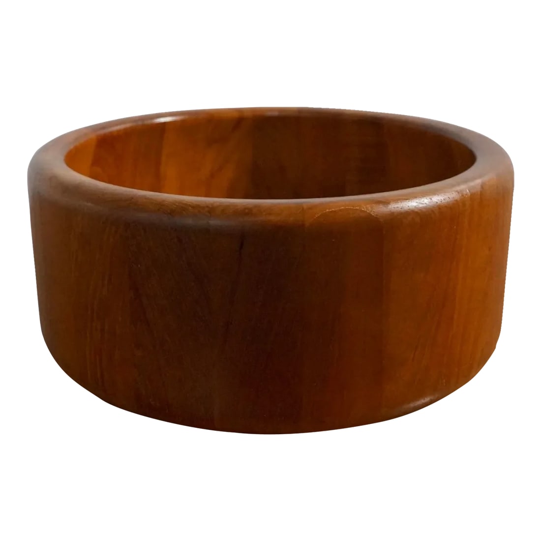 1960's Danish Modern Sculpted Teak Richard Nissen Bowl: Vintage original Midcentury Modern Danish teak bowl for sale. Designed by Richard Nissen for Nissen, and made in Denmark in the 1960's. Made in solid thick sculpted teak, and quite large and beautiful