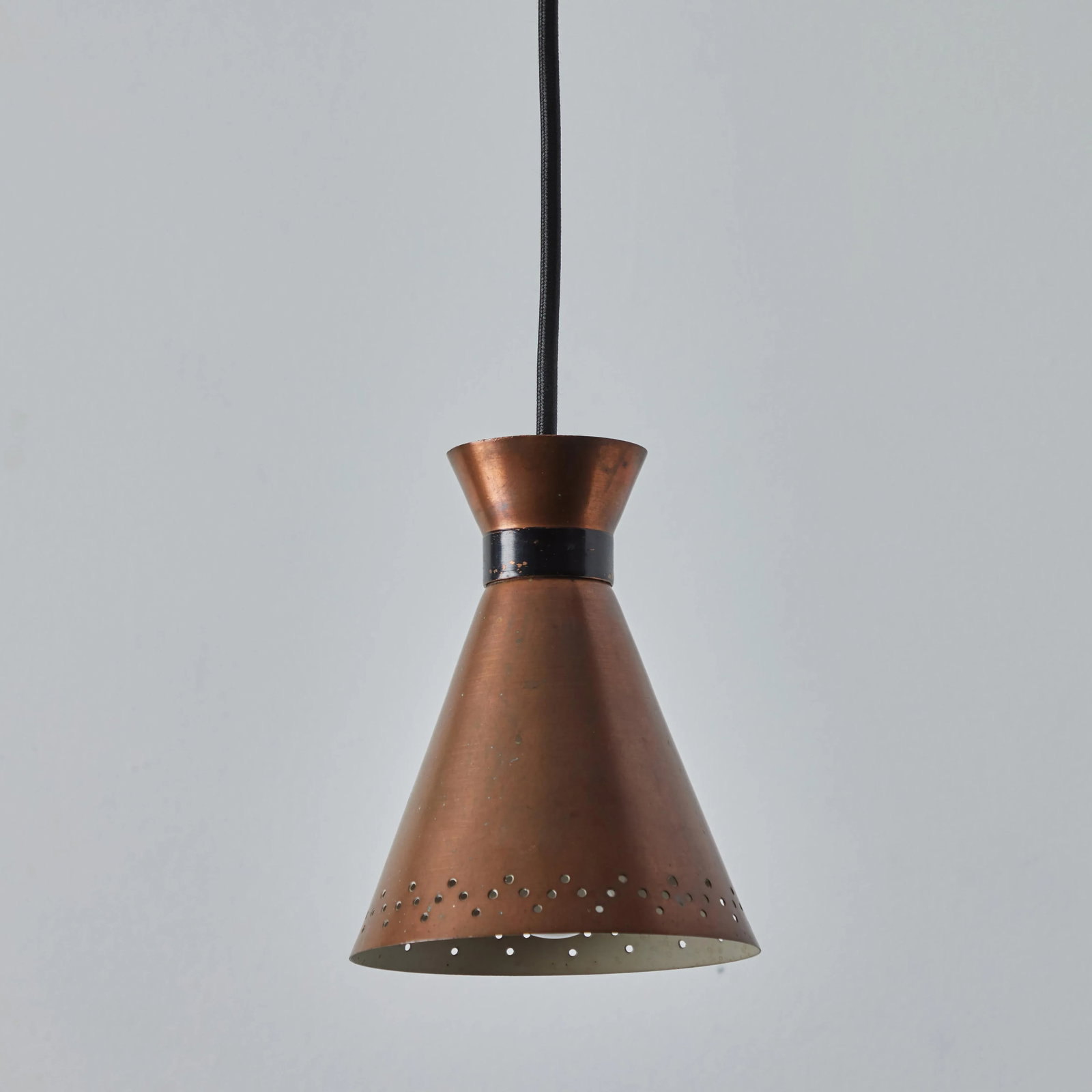 1950s Bent Karlby Perforated Diabolo Pendant in Copper for Lyfa - 10